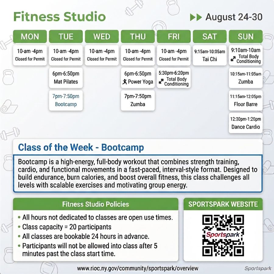 Fitness Classes Schedule