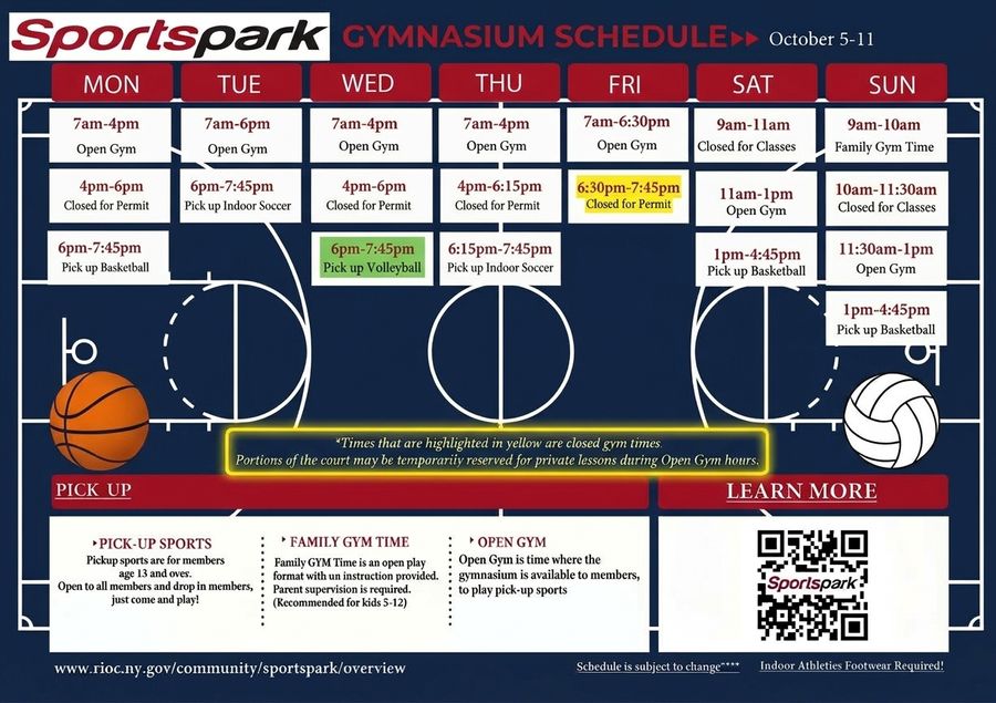 Gymnasium Schedule