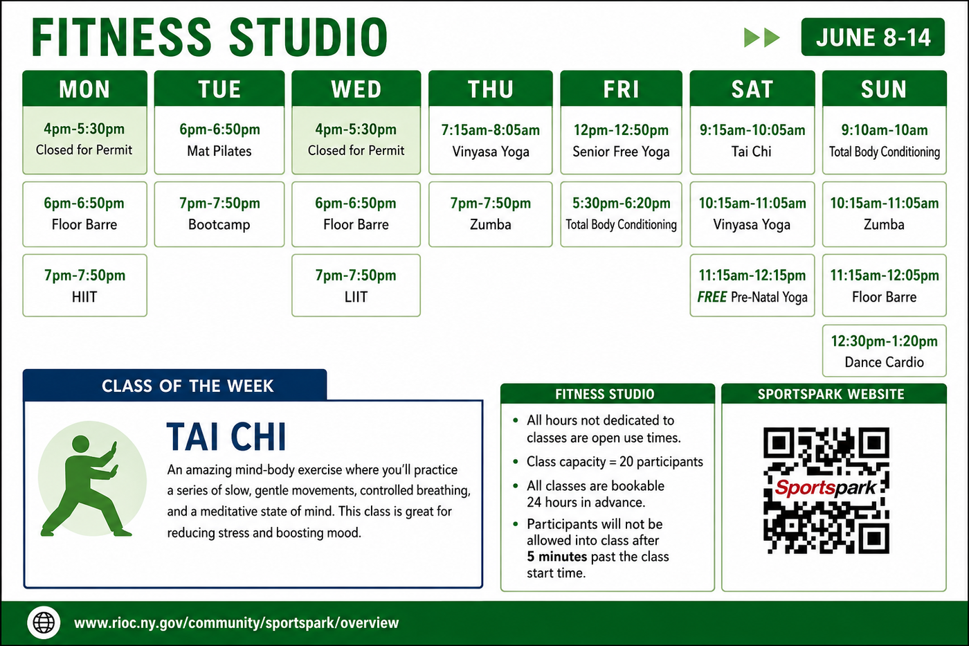 Fitness Classes Schedule